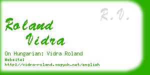 roland vidra business card